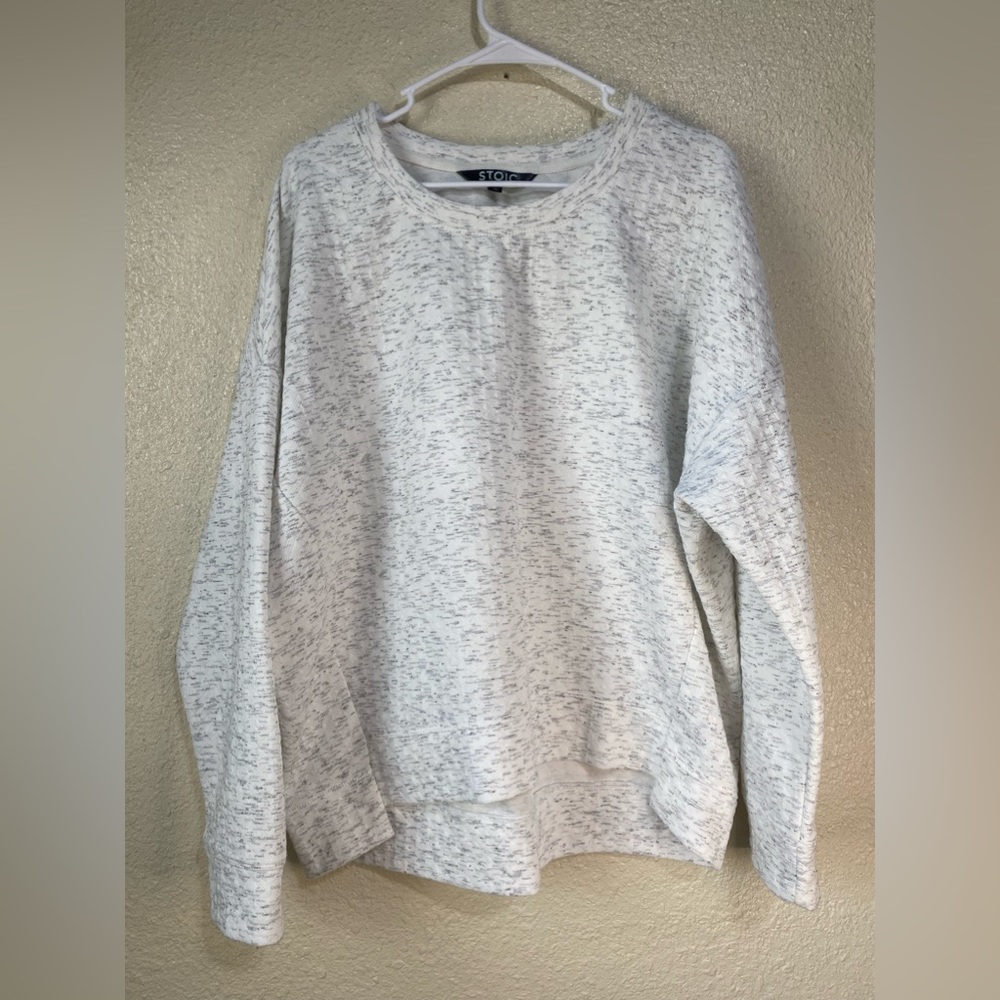 Stoic textured oversized dolman sleeve sweatshirt